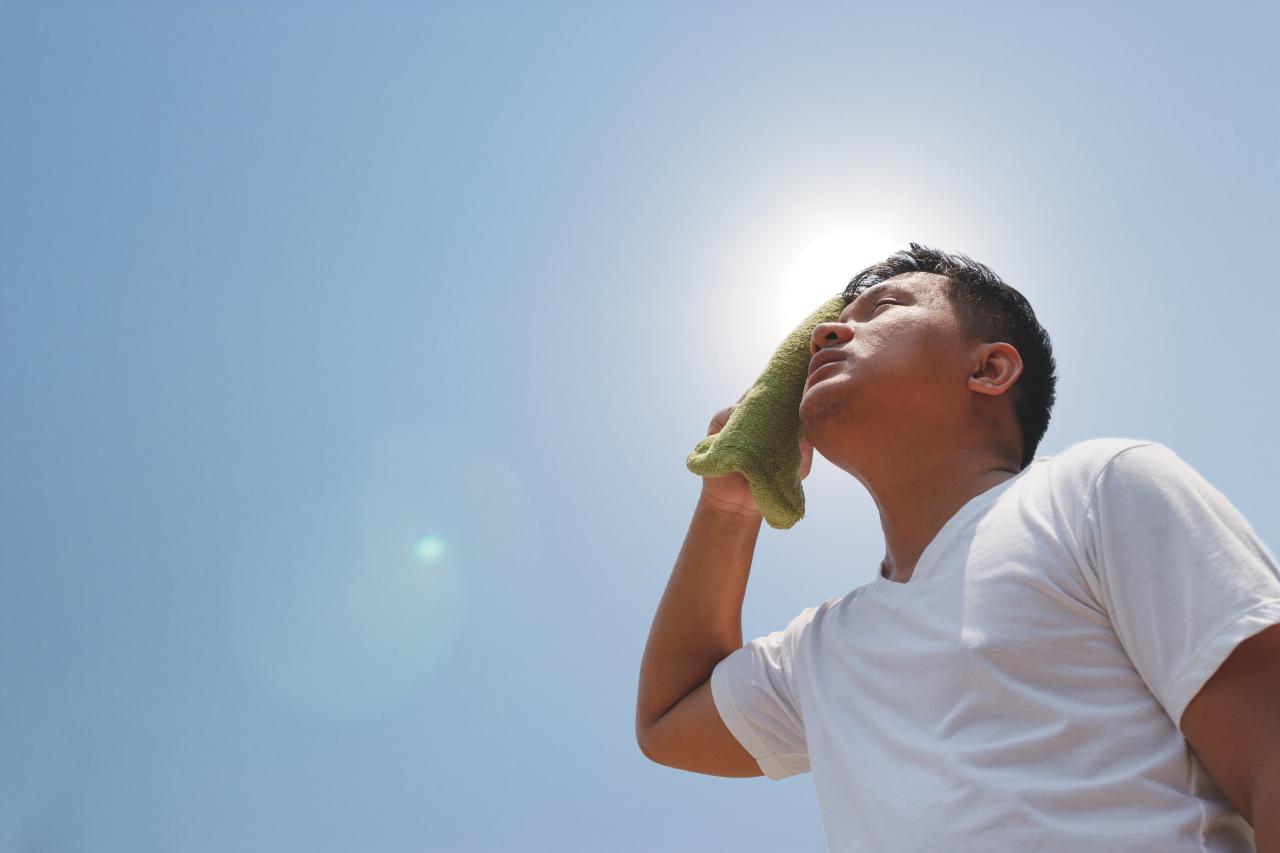 Imagem de pessoa com calor