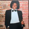 Michael Jackson jovem, negro, cabelo black, em capa de álbum.