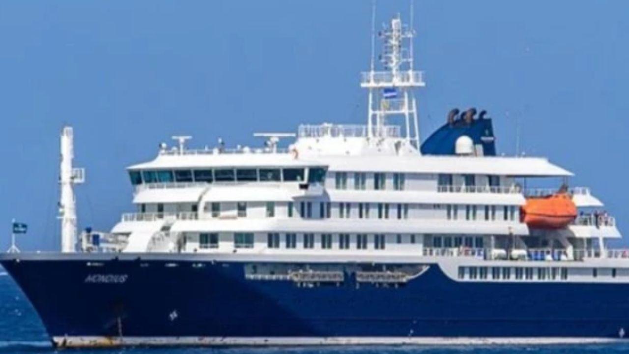 Imagem do navio que está com surto de hantavírus