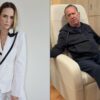 Montagem de duas fotos. À esquerda, Ana Paula Renault; à direita, Galvão Bueno