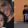 Petra Mattar matricula filho no judô